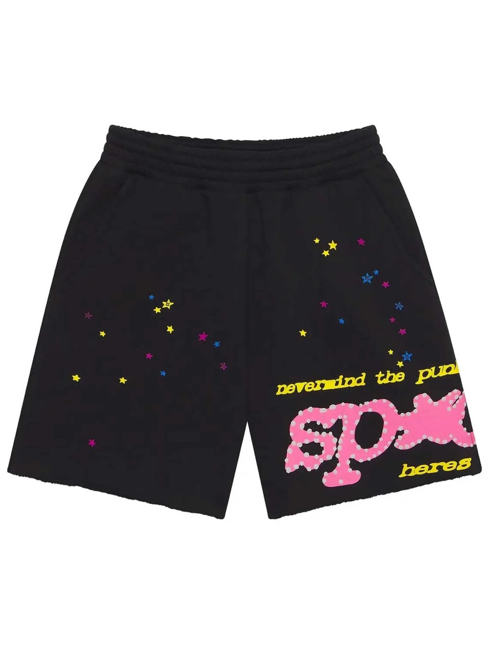 Sp5der P*NK V2 Sweatshorts Black